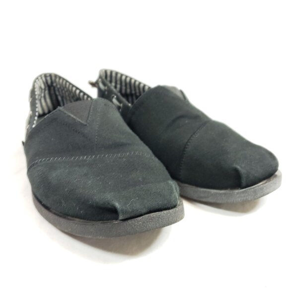 Bobs By Skechers Espadrilles Slip On Shoes Women's Size 10 Black Canvas - Picture 2 of 8